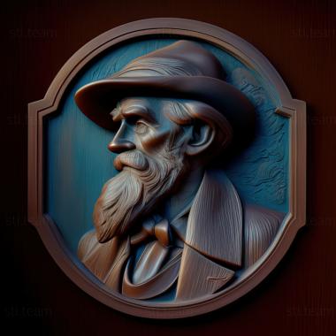 3D model William James Glackens American artist (STL)